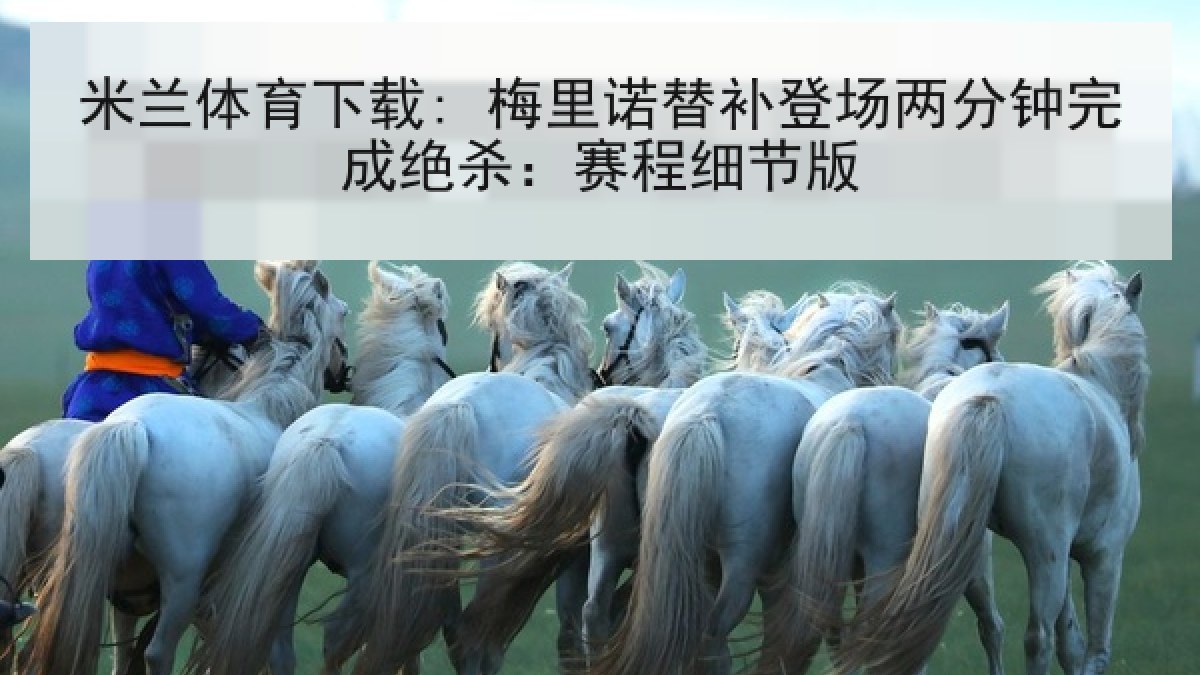 米兰体育下载: 梅里诺替补登场两分钟完成绝杀：赛程细节版